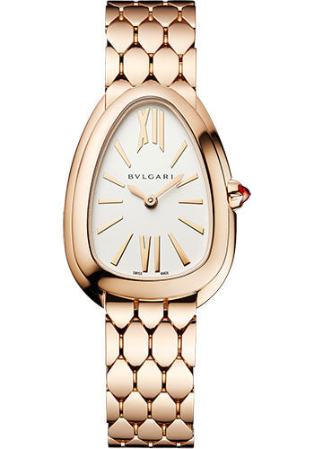 Bvlgari Serpenti Seduttori - 33 MM - Rose Gold - White Silver Dial - 103145