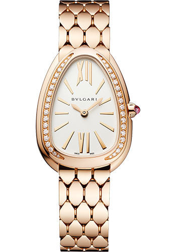 Bvlgari Serpenti Seduttori - 33 MM - Rose Gold - White Silver Dial - 103146