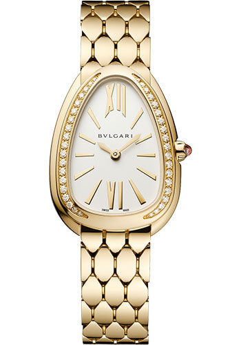 Bvlgari Serpenti Seduttori - 33 MM - Yellow Gold - White Silver Dial - 103147