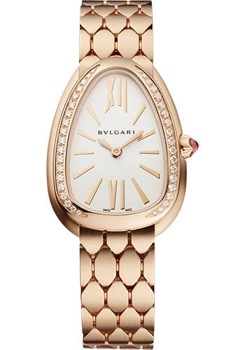 Bvlgari Serpenti Seduttori - 33 MM - Rose Gold - White Silver Dial - 103169