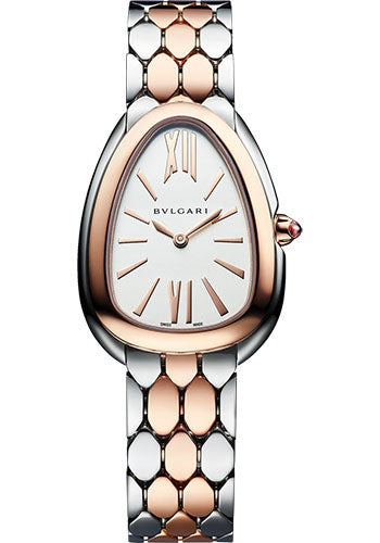 Bvlgari Serpenti Seduttori - 33 MM - Stainless Steel - White Silver Dial - 103277