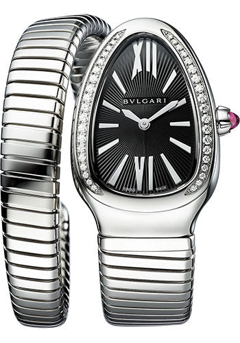 Bvlgari Serpenti Tubogas - 35 MM - Stainless Steel - Black Dial - 103434