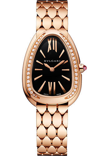 Bvlgari Serpenti Seduttori - 33 MM - Rose Gold - Black Dial - 103453