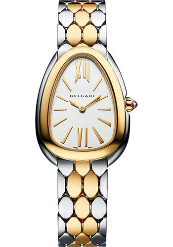 Bvlgari Serpenti Seduttori - 33 MM - Stainless Steel - White Silver Dial - 103671