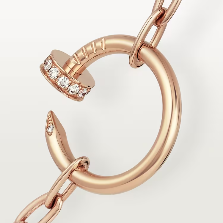 Cartier Juste Un Clou Necklace - Rose Gold - Diamonds - B7224902