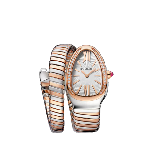 Bvlgari Serpenti Tubogas - 35 MM - Steel and Rose Gold - Silver Dial - 102237