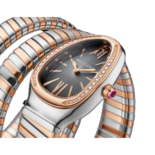 Bvlgari Serpenti Tubogas - 35 MM - Steel and Rose Gold - Grey Dial - 102680