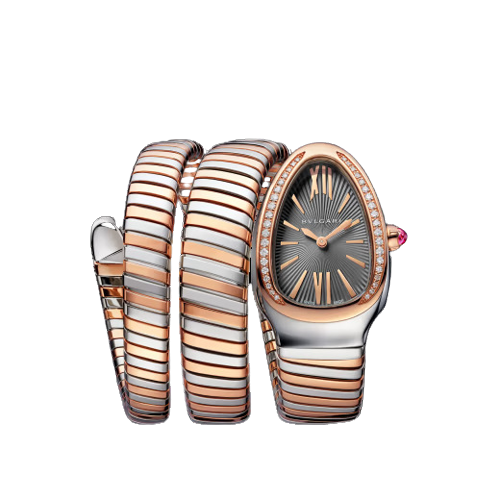 Bvlgari Serpenti Tubogas - 35 MM - Steel and Rose Gold - Grey Dial - 102680