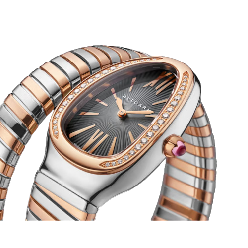 Bvlgari Serpenti Tubogas - 35 MM - Steel and Rose Gold - Grey Dial - 102681