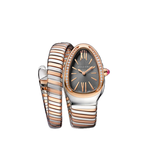 Bvlgari Serpenti Tubogas - 35 MM - Steel and Rose Gold - Grey Dial - 102681