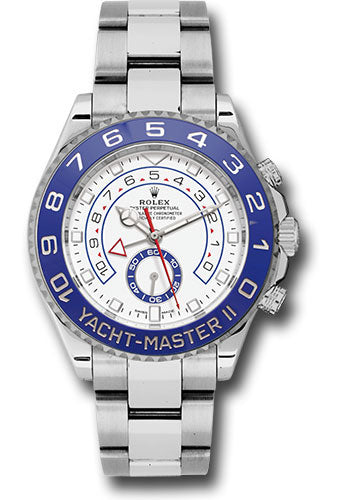 Rolex Steel Yacht-Master II Watch - 44 MM - Oyster Bracelet - Matt White Dial - 116680