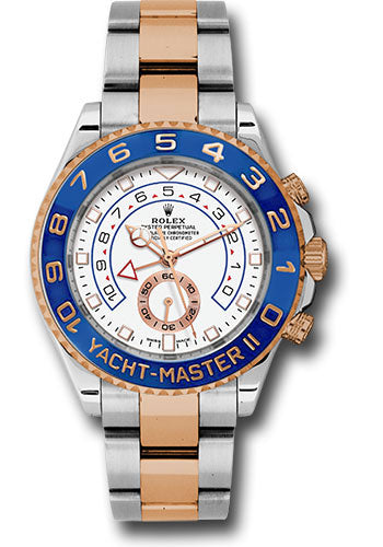 Rolex Steel Yacht-Master II Watch - 44 MM - Oyster Bracelet - White Dial - 116681