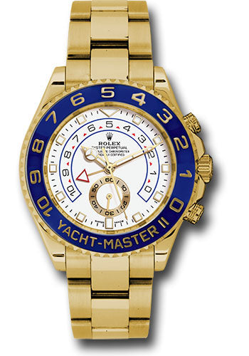 Rolex Steel Yacht-Master II Watch - 44 MM - Oyster Bracelet - White Dial - 116688