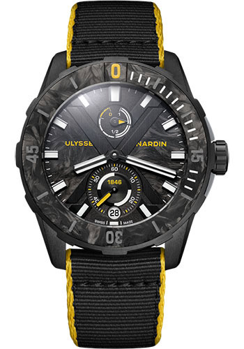 Ulysse Nardin Diver X Titanium Case 44 MM - Black Fabric Strap - Black Cap Horn Dial - 1183-170LE/92-CAP