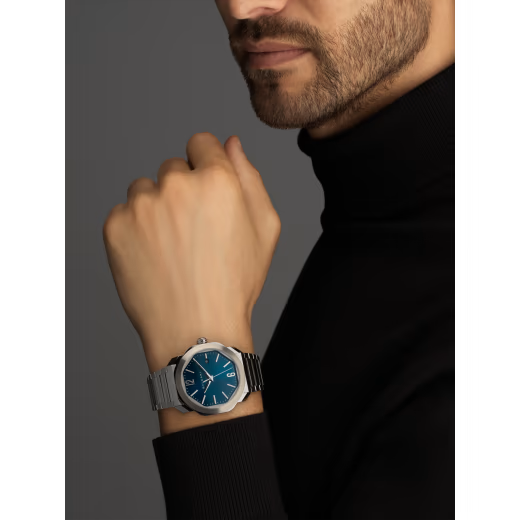 Bvlgari Octo Roma - 41 MM - Stainless Steel - Blue Dial - 102856