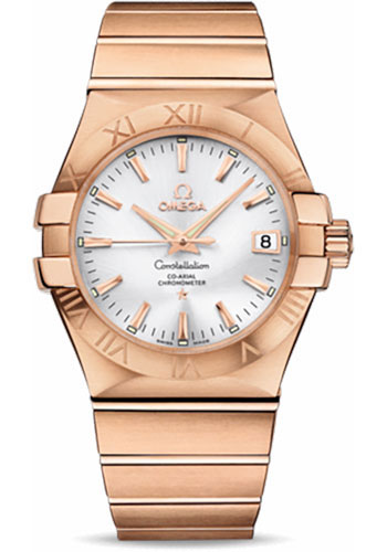 Omega Constellation Rose Gold 35 MM - Rose Gold Bracelet - Silver Dial - 123.50.35.20.02.001