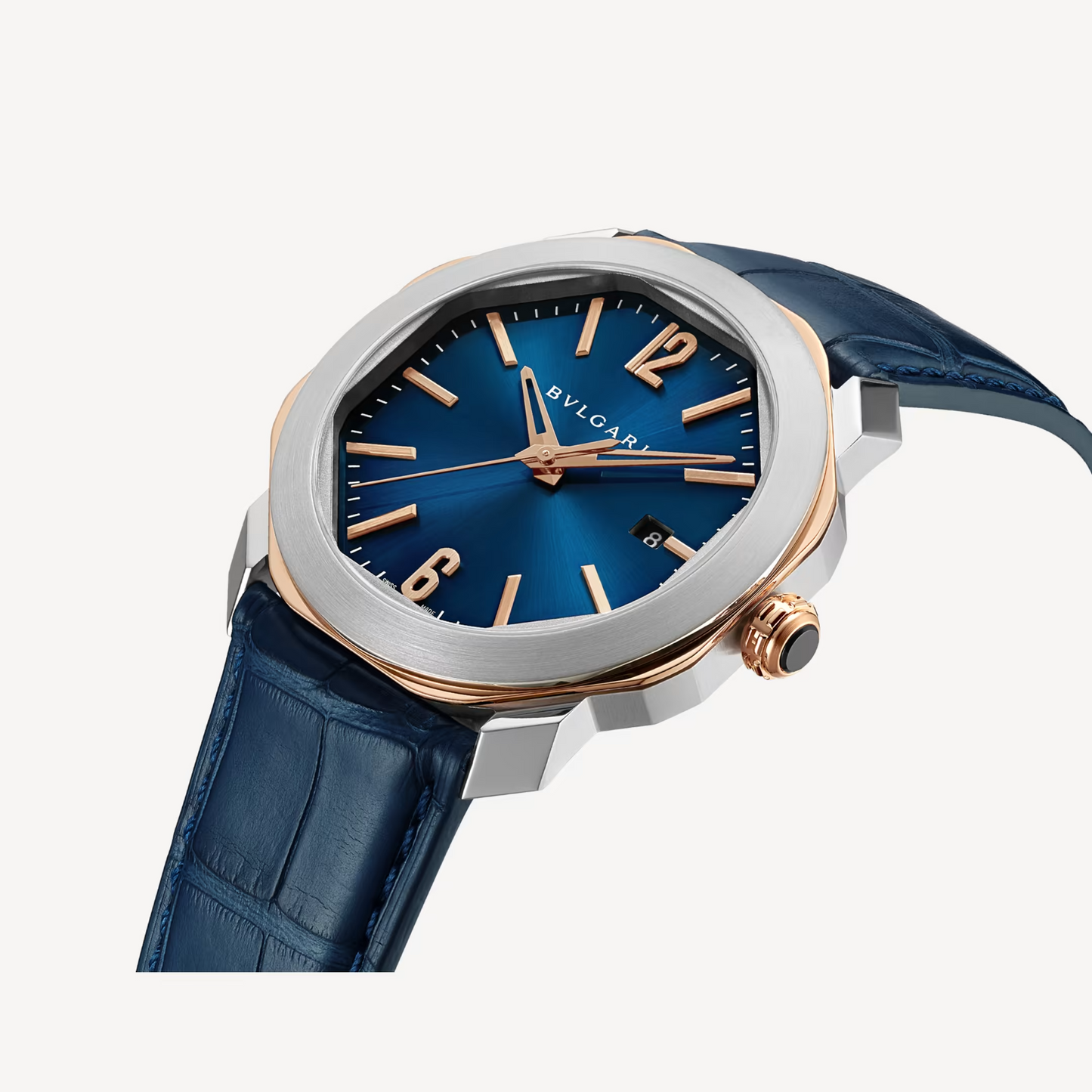 Bvlgari Octo Roma - 41 MM - Stainless Steel And Rose Gold - Blue Dial - 103205