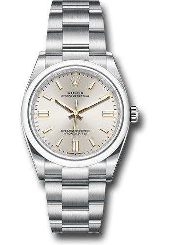 Rolex Stainless Steel Oyster Perpetual no date Watch - 36 MM - Oyster Bracelet - Silver Dial - 126000 sio