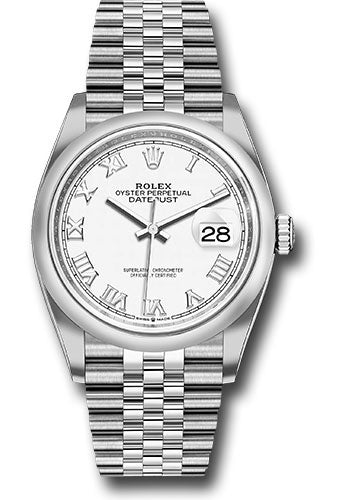 Rolex Stainless Steel Datejust - 36 MM - Jubilee Bracelet - Domed Bezel - White Dial - 126200 wrj