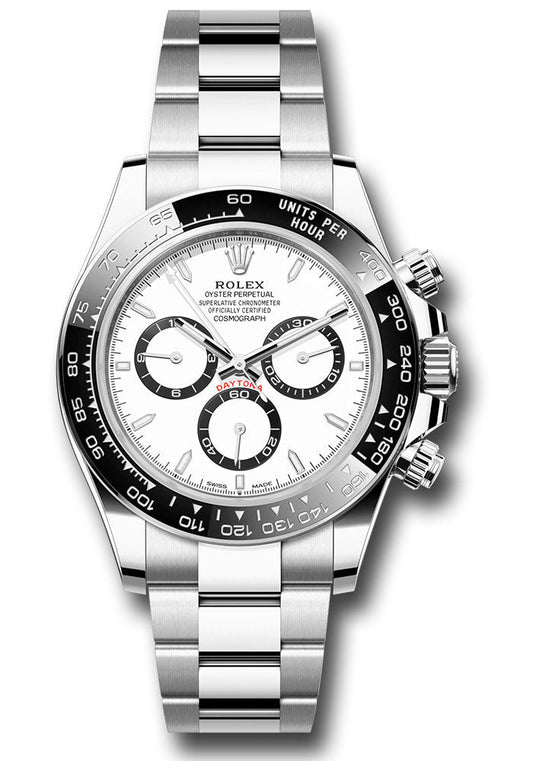 Rolex Oystersteel Cosmograph Daytona Watch - 40 MM - Oyster Bracelet - Black Ceramic Bezel - White Index Dial - 126500ln wio