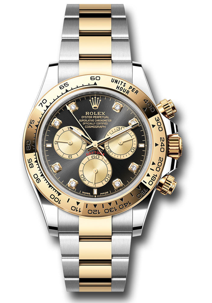 Rolex Oystersteel and Yellow Gold Cosmograph Daytona Watch - 40 MM - Oyster Bracelet - Yellow Gold Bezel - Black And Golden Diamond Dial - 126503 bkchdo