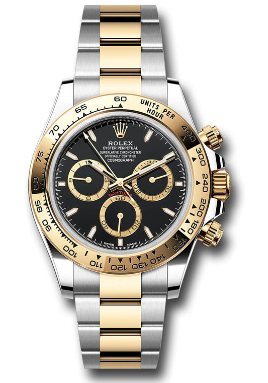 Rolex Oystersteel and Yellow Gold Cosmograph Daytona Watch - 40 MM - Oyster Bracelet - Yellow Gold Bezel - Black Index Dial - 126503 bkio