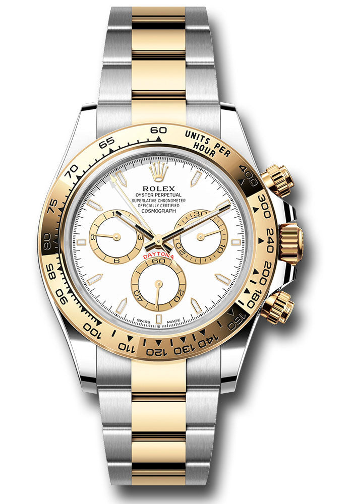 Rolex Oystersteel and Yellow Gold Cosmograph Daytona Watch - 40 MM - Oyster Bracelet - Yellow Gold Bezel - White Index Dial - 126503 wio