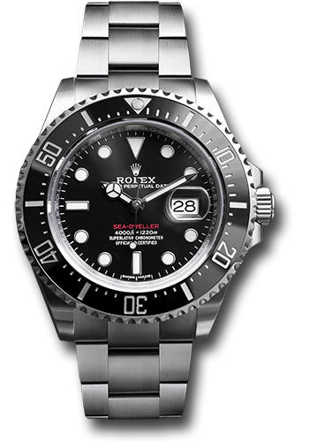 Rolex Stainless Steel Sea-Dweller Watch - 43 MM - Oyster Bracelet - Black Dial - 126600