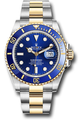 Rolex Blusey Oystersteel & Yellow Gold Submariner 41MM - Oyster Bracelet - Blue Dial - 126613LB