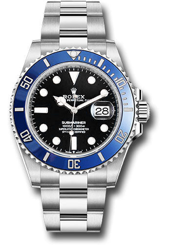 Rolex Cookie Monster White Gold Submariner Watch 41 MM - Oyster Bracelet - Black Dial - 126619LB