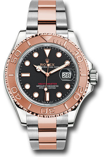 Rolex Steel and Everose Gold Yacht-Master  Watch - 40 MM - Oyster Bracelet - Black Dial - 126621 bk