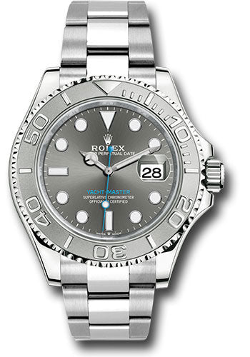 Rolex Steel and Platinum Yacht-Master  Watch - 40 MM - Oyster Bracelet - Dark Rhodium Dial  - 126622 dkrh