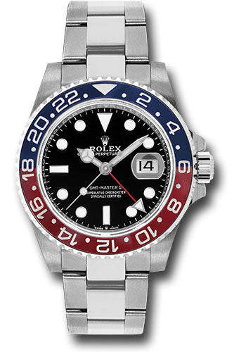 Rolex "Pepsi" Stainless Steel GMT-Master II Watch - 40 MM - Oyster Bracelet - Black Dial - 126710BLRO o