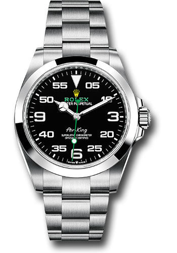 Rolex Oystersteel Air-King 40MM - Oyster Bracelet Watch - Black Arabic Dial - 126900 bk