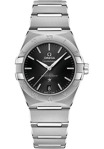 Omega Constellation Stainless Steel 36 MM - Stainless Steel Bracelet - Black Dial - 131.10.36.20.01.001