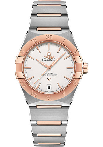 Omega Constellation Stainless Steel and Rose Gold 36 MM - Stainless Steel and Rose Gold Bracelet - Silvery Dial - 131.20.36.20.02.001