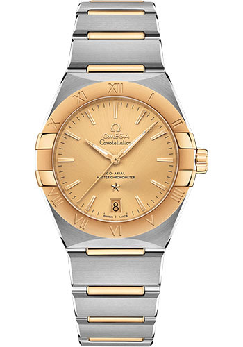 Omega Constellation Stainless Steel and Yellow Gold 36 MM - Stainless Steel and Yellow Gold Bracelet - Champagne Dial - 131.20.36.20.08.001