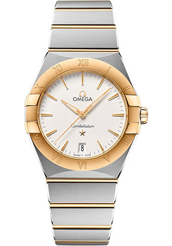 Omega Constellation Stainless Steel and Yellow Gold 36 MM - Stainless Steel and Yellow Gold Bracelet - Opaline Silvery Dial - 131.20.36.60.02.002