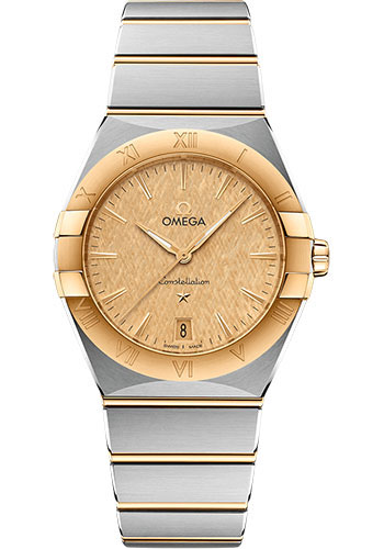 Omega Constellation Stainless Steel and Yellow Gold 36 MM - Stainless Steel and Yellow Gold Bracelet - Champagne Dial - 131.20.36.60.08.001