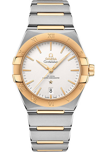 Omega Constellation Stainless Steel and Yellow Gold 39 MM - Stainless Steel and Yellow Gold Bracelet - Silvery Dial - 131.20.39.20.02.002