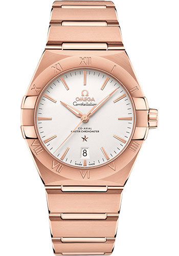 Omega Constellation Rose Gold 39 MM - Rose Gold Bracelet - Opaline Silvery Dial - 131.50.39.20.02.001