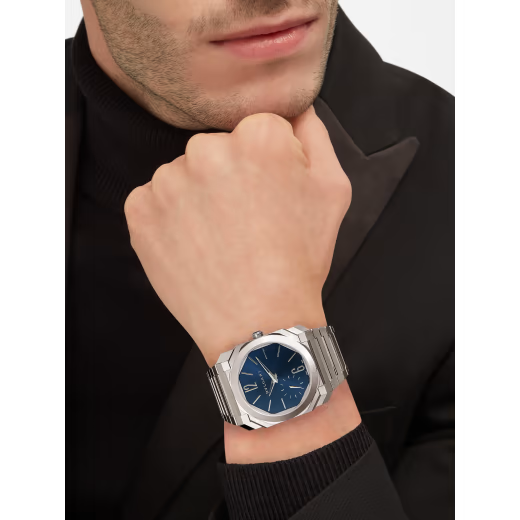 Bvlgari Octo Finissimo - 40 MM - Stainless Steel - Blue Dial - 103431