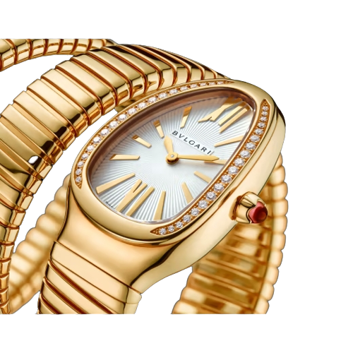 Bvlgari Serpenti Tubogas - 35 MM - Yellow Gold - Silver Opaline Dial - 101923