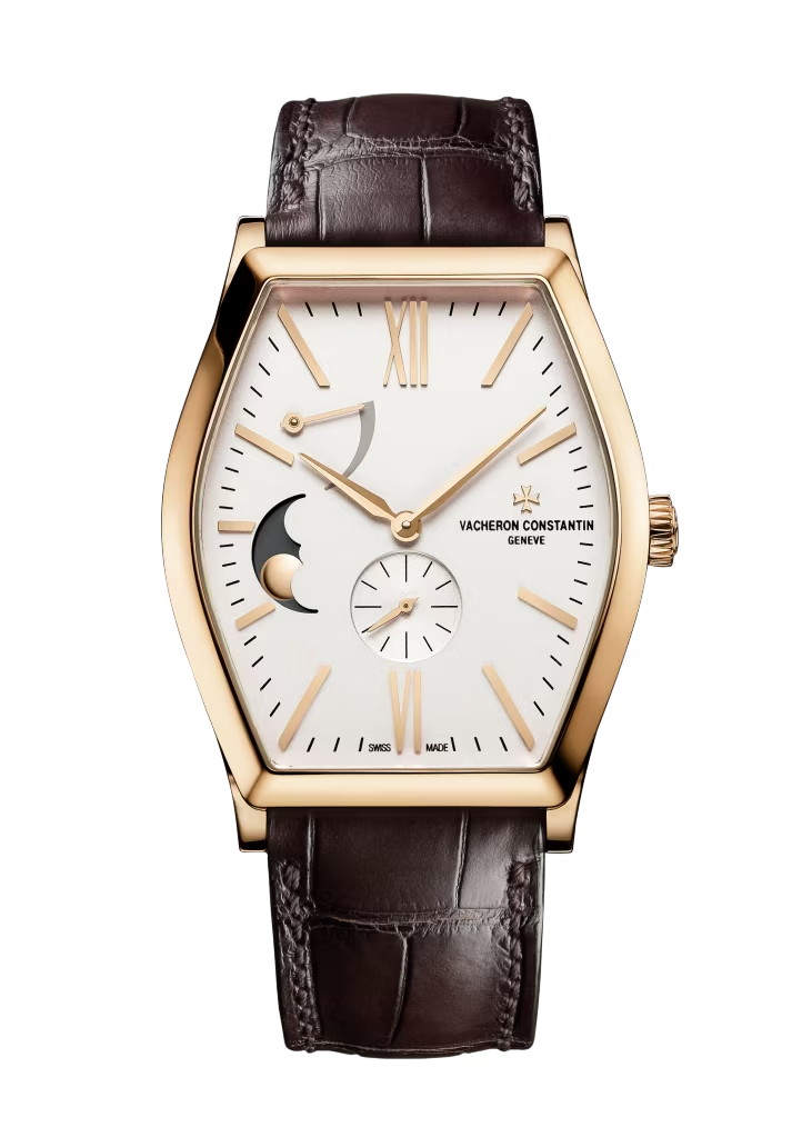 Vacheron Constantin Malte Pink Gold 42 x 36.7 MM - Brown Leather Strap - White Dial - 7000M/000R-B109