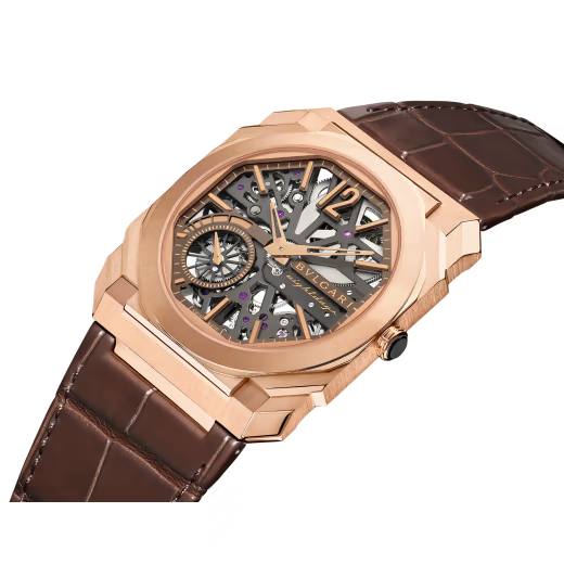 Bvlgari Octo Finissimo - 40 MM - Rose Gold - Skeleton Dial - 103667