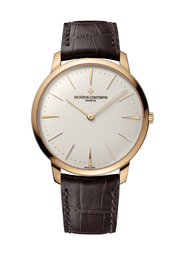 Vacheron Constantin Patrimony Rose Gold 40 MM - Brown Leather Strap - White Dial - 81180/000R-9159