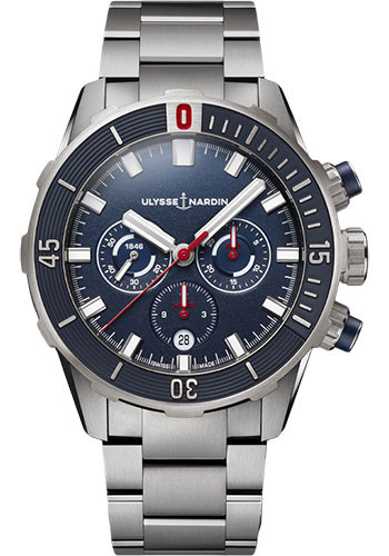 Ulysse Nardin Diver Titanium Case 44 MM - Steel Bracelet - Blue Dial - 1503-170-7M/93