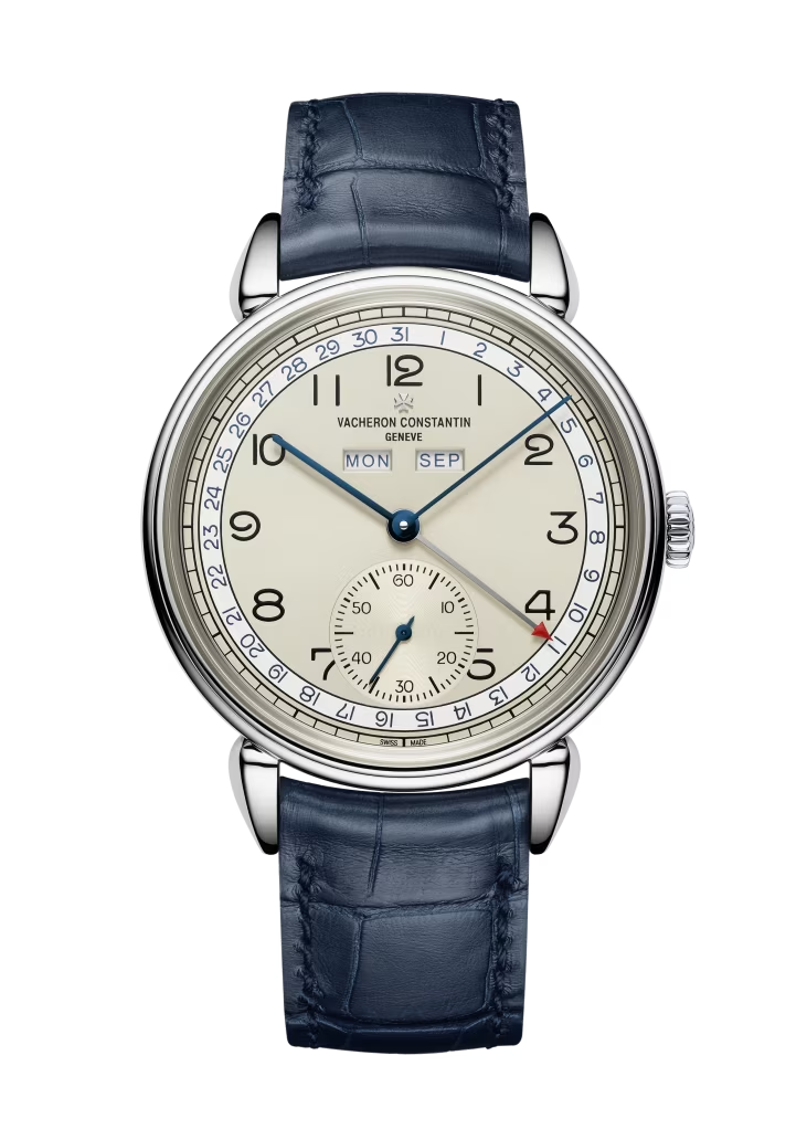 Vacheron Constantin Historiques American Stainless Steel 40 MM - Blue Leather Strap - White Dial - 3110V/000A-B426