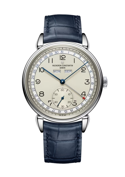 Vacheron Constantin Historiques American Stainless Steel 40 MM - Blue Leather Strap - White Dial - 3110V/000A-B426