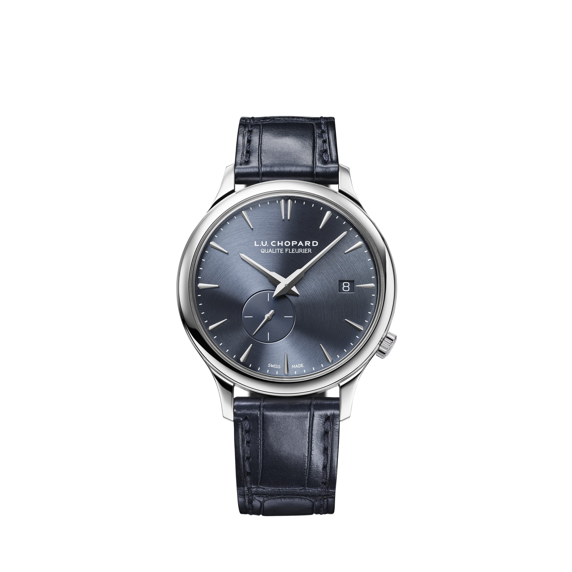 Chopard L.U.C White gold 40 MM - Gray Alligator Strap - Galvanic Blue-Gray Dial - 161945-1001